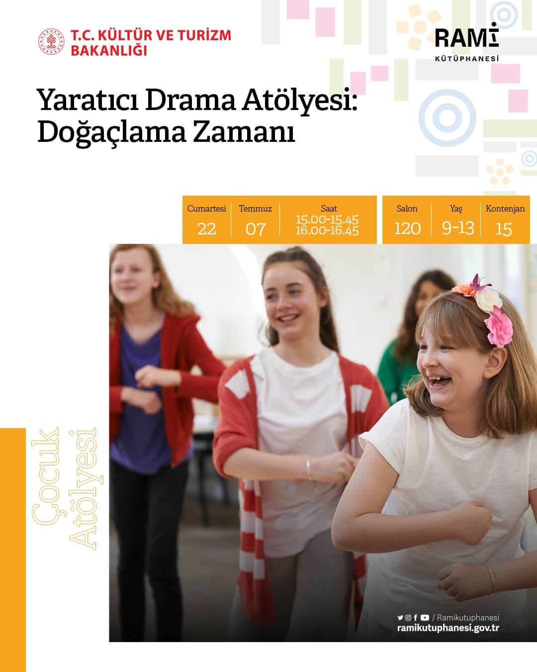 Rami Kütüphanesi - Yaratıcı Drama Atölyesi: Doğaçlama Zamanı